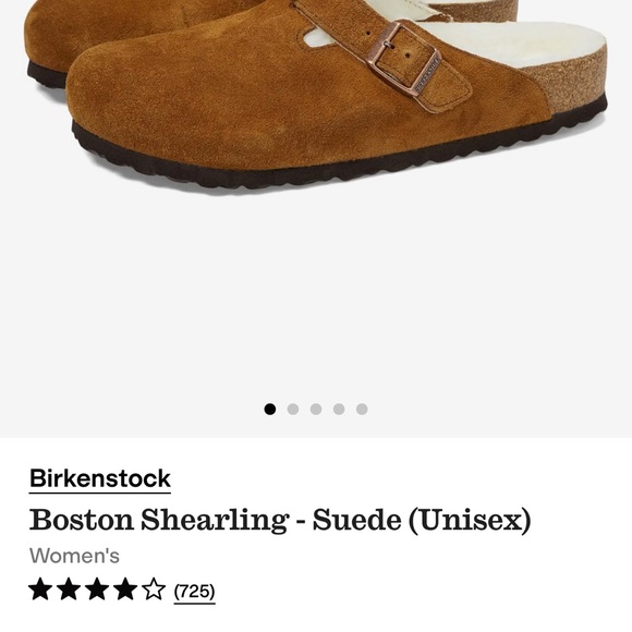 Birkenstock Boston Tan Suede Shearling Lined Footwear - Picture 5 of 5